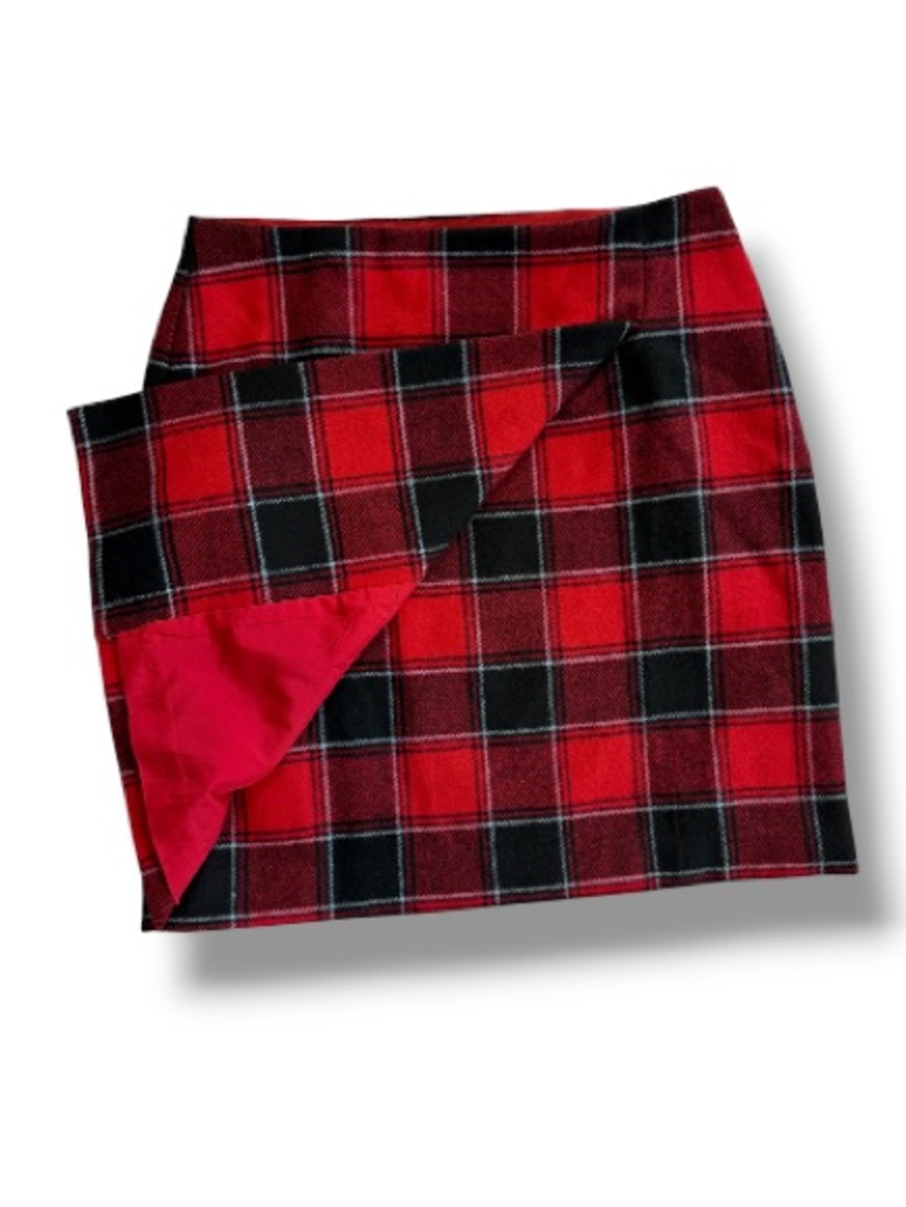 Talbots Women’s Red Plaid Holiday Skirt Preppy Christmas Fashion Wool Blend